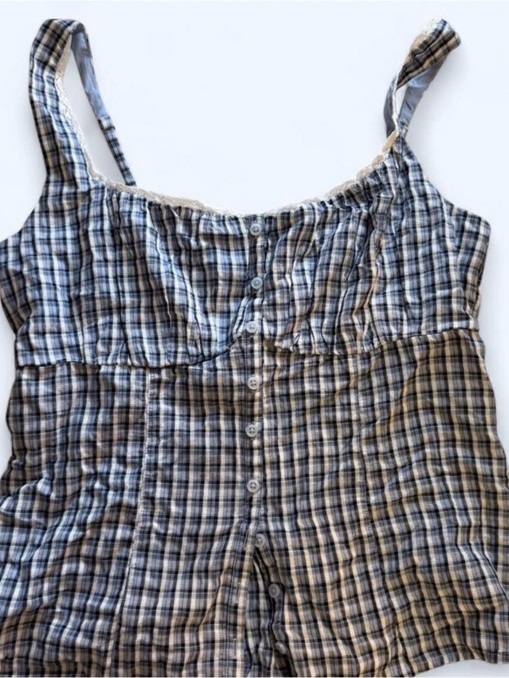 Hollister Plaid Button-Front Blouse